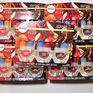 Febreze Plug In Pumpkin Apple Campfire Air Freshener Triple Pack Lot Of 5 - Picture 1 of 1