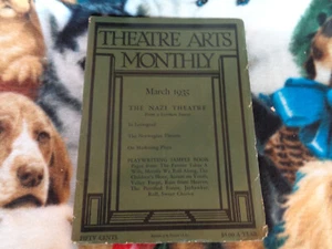 Theatre Arts Monthly March 1935 The Nazi Theatre - Playwriting Sample Book - Imagen 1 de 2