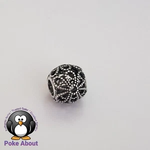 Pandora 925 Sterling Silver openwork flower roses Charm #791282 Authentic Ale - Picture 1 of 6
