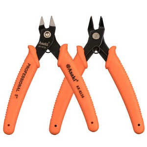 Asaki 5 inch Side Cutters Flush Shear Cut for Electronic or Fine Work -Pack of 2 - Picture 1 of 5