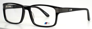 BMW M1003 90 Black Mens Rectangle Full Rim Eyeglasses 54-17-135 B:38 - Picture 1 of 15