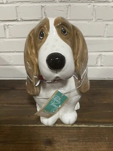 The Pioneer Woman Charlie The Basset Hound Handmade Cookie and Treat Jar 11” NEW - Picture 1 of 7