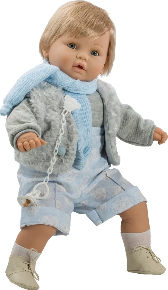 Berbesa - Dulzon, muñeco bebé llorón chaleco gris, 62 cm (80421)  - Imagen 1 de 1