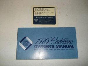 1970 CADILLAC OWNERS MANUAL ORIGINAL GLOVEBOX BOOK RARE USERS OPERATORS GUIDE - Picture 1 of 2