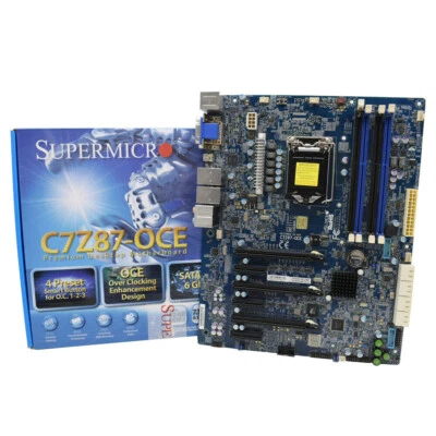 Intel Z87 Motherboard Supermicro C7Z87-OCE LGA1150 DDR3 SATA3 for Intel 4th Core - Image 1 of 4