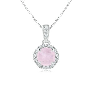 Rose Quartz White Gold 14k Fine 
