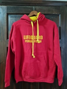 Cotton Ridge Unisex Red Hoodie Lifeguard Top Sweatshirt Jumper Size S Excellent - Picture 1 of 6