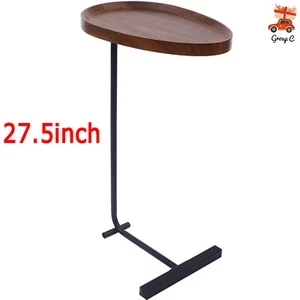 C Shaped Small Side Table Narrow End Table for Sofa Bed Bedroom Living Room - Picture 1 of 21