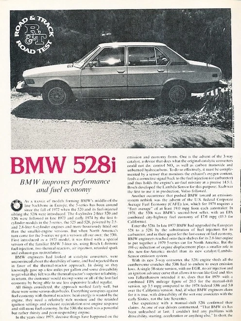 1979 BMW 528i Original Car Review Print Article J532 Foto 1 de 2