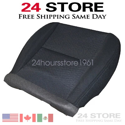 Cubierta de asiento de tela de repuesto inferior negra para conductor Chevy Silverado 1500 2007-2014 Foto 1 de 4