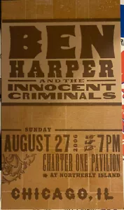2007 / Ben Harper Concert Poster / Hatch Show Print / Chicago / Mint Letterpress - Picture 1 of 1