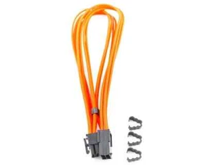 Mod Smart Kobra Cable MAX 6pin PCI-E Power Extension UV Orange - 16 Inch - Picture 1 of 2