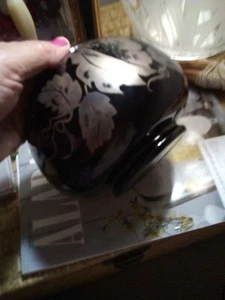Fenton Black Amethyst Rose Bowl - Picture 1 of 2