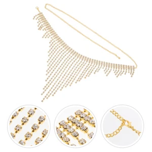 Sommer Taille Kette Strass Körper Ketten Glitter Bauch Kette Quaste Taille Kette - Bild 1 von 12