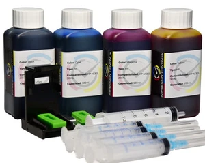 4X100ml inchiostro Inktec kit ricarica cartucce HP 302 302XL OfficeJet 4652 - Foto 1 di 1