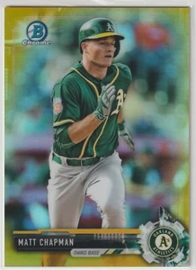 Bowman Chrome 2017 - refractor de oro Matt Chapman/50 #BCP-110 Oakland Athletics - Imagen 1 de 2