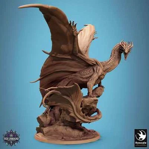 Dragon Figurine Copper Dragon 32mm Rescale Miniatures - Picture 1 of 4