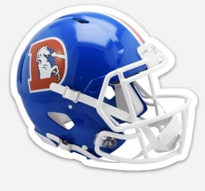 Casco da calcio Denver Broncos (STICKER) con cappello duro uomo grotta bronco (ribaltamento) - Foto 1 di 1