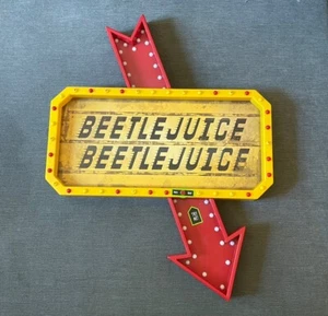 Licensed Beetlejuice Led Light Up Sign Marquee Halloween Decor FAST SHIPPING! - Picture 1 of 3