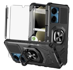 for Cricket Magic 2 5G 2024 Case, with Tempered Glass Screen Protector Heavy - Picture 1 of 8