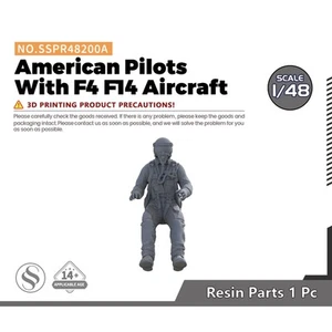 Soldati in Resina Non Verniciati 1/48 Piloti Americani Moderni per Aerei F4 F14 - Foto 1 di 3