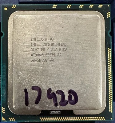 Intel Confidential Q1H7 (Intel Core i7-920) AT80601000741AA 2.4 GHz 130 W 4C D0 - Image 1 of 4