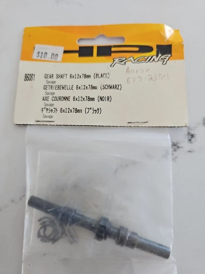 HPI 86081 Gear Shaft 6x12x78mm - Savage - Image 1 of 1