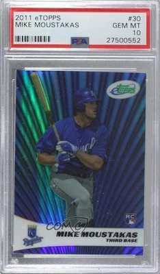 2011 eTopps /999 Mike Moustakas #30 PSA 10 GEM MT - Image 1 of 2