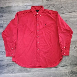 Ralph Lauren Blake Herren Hemd Gr. 2XL Rot 100% Baumwolle Rot Sehr Guter Zustand - Bild 1 von 9