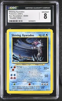 CGC 8 Shining Gyarados 2001 Neo Revelation 65/64 Holo Pokemon Card - Image 1 of 2