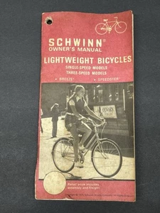 Vintage Schwinn Owner’s Manual 1972 Lightweight Breeze Speedster Single 3-Gang - Bild 1 von 4