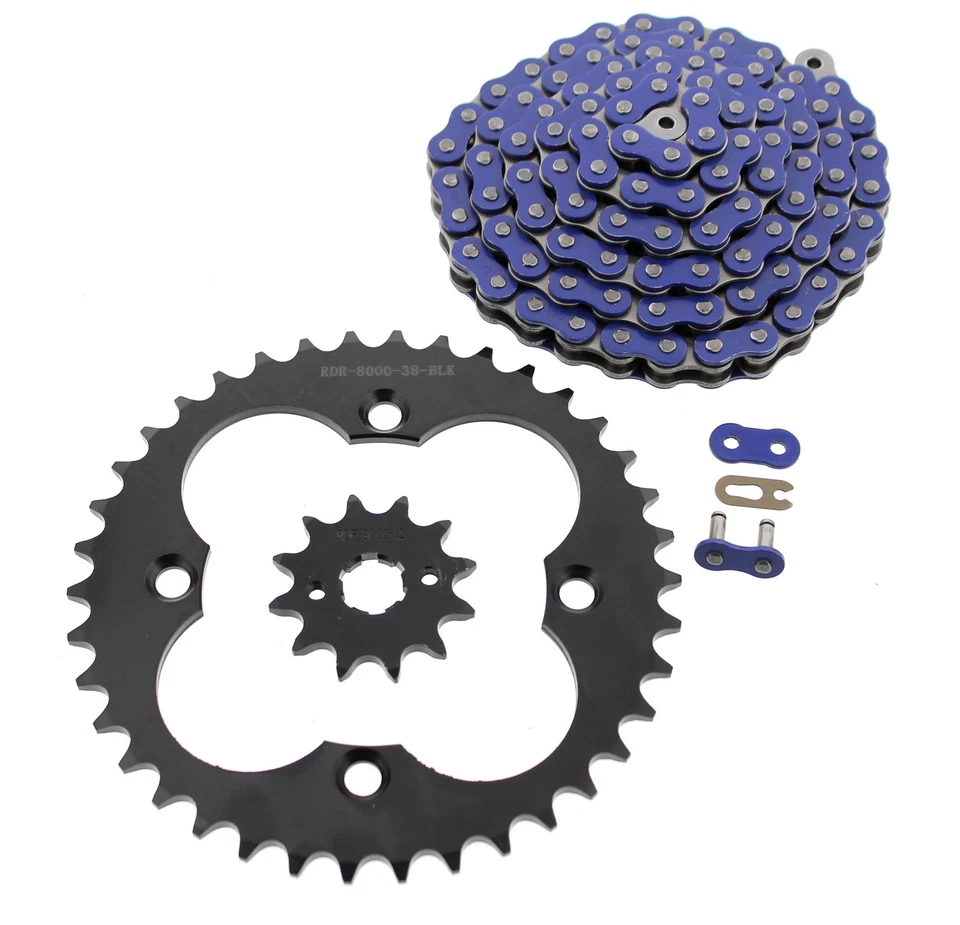 2008 Honda Sportrax 300EX TRX300EX синяя цепь и черная звездочка 12/38 86L - Изображение 1 из 1