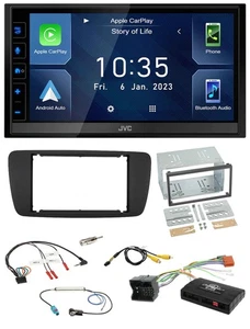 JVC DAB Bluetooth Lenkrad USB 2DIN Autoradio für Seat Ibiza 08-15 schwarz - Bild 1 von 13