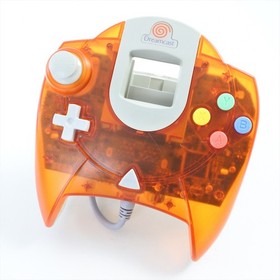 Dreamcast Official Controller HKT-7700 Clear Orange Controll Pad SEGA 9163
