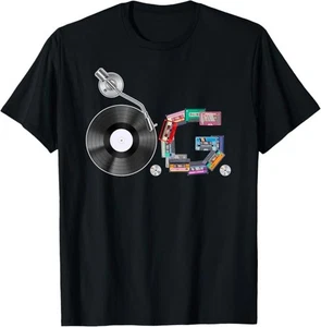 T-shirt retrò Old School OG Hip Hop Head vinile, cd, nastri anni 80 90 - Foto 1 di 16