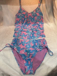 stella parker Badeanzug groß rosa und blau Tank 2-teiliges Set - Bild 1 von 5