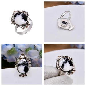 Natural Otteson White Buffalo Turquoise Ring 925 Sterling Silver DesignerJewelry - Picture 1 of 9