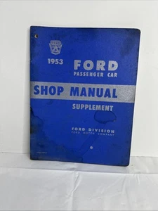 1953 Ford Passenger Car Shop Manual Supplement Division Motor Co Form Genuine - Picture 1 of 8