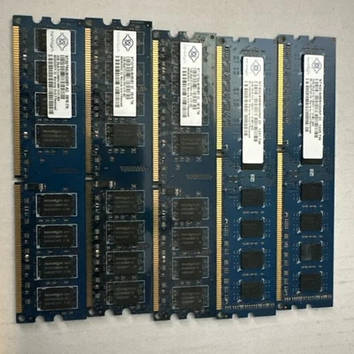 12GB LOT: (5 Sticks) 2x4GB Nanya PC3-12800U DDR3-1600 Desktop RAM 2x1GB 1xGB - Image 1 of 4
