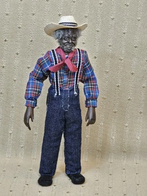 MUÑECA CABALLERO AFROAMERICANA VINTAGE GLENDA HOOKER PARA MUÑECA MINIATURA Foto 1 de 4