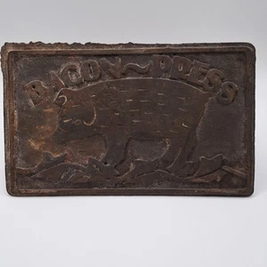 Primitive Style Bacon Press Pig Farmhouse Decor Farm Kitchen Restaurant - Picture 1 of 5