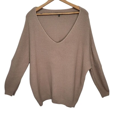 Женский свитер через плечо Charlotte Russe с v-образным вырезом размер 2X - Изображение 1 из 4