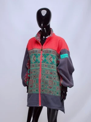 Chaqueta polar geométrica multicolor vintage australiana de L'Alpina Italia para mujer Foto 1 de 4