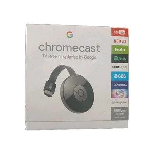 Google Chromecast 2 AV Player 1080p Black Streaming Media Player New Sealed - Picture 1 of 4