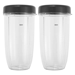 2pcs 32OZ Blender Cups for Nutribullet 900w & 600w Blender Cross Blade Juice Cup - Picture 1 of 13