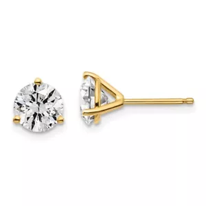 1 1/2 Ct Lab Grown Diamond Stud Earrings in 14k Yellow Gold ( VS/SI, GH) for Mom - Picture 1 of 3