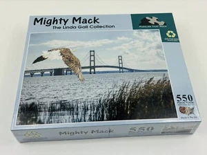 Mighty Mack Bridge 550 Pieces Eagle Jigsaw Puzzle The Linda Gall Collection - Picture 1 of 2