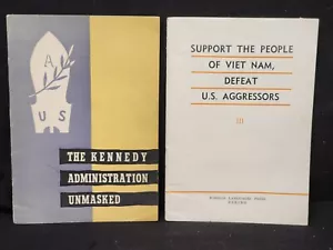 Lot Support the People of VIET NAM KENNEDY ADMINISTRATION UNMASKED 1960s Peking - Imagen 1 de 2