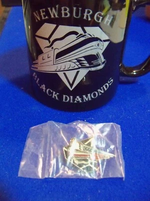 Vintage NOS NY NEWBURGH BLACK DIAMONDS pin LOGO Atlantic League baseball Team Foto 1 de 4