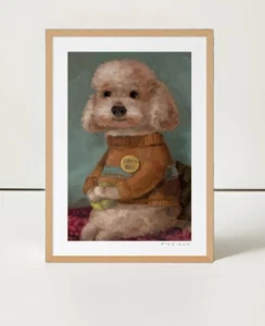 Alison Friend - Perro "Good Boy" Impresión Certificado de Autenticidad Macarons para Josephin Enmarcado Firmado - Imagen 1 de 9